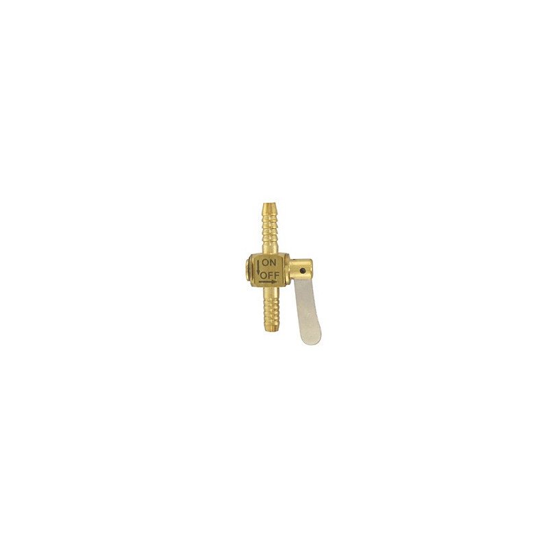 Robinet à essence en ligne métallique universel avec entrées et sorties Ø: 5mm Robinet à essence en ligne métallique universel avec entrées et sorties Ø: 5mm