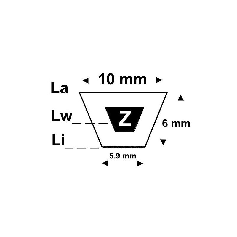 Courroie MIZ 10 mm Z355